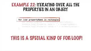 021 Example 22 Iterating over all properties in an object JavaScript
