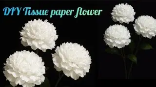 DIY origami tissue paper flower making | Tissue paper flower | Easy craft ideas |