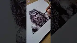 Kantara - Chapter 1 Drawing..🔥🔱 #kantarachapter1 #art #trending #rishabshetty #shorts
