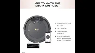 Shark ION Robot Vacuum AV753,Wi Fi Connected,120min Runtime,Works with Alexa,Multi Surface Cleaning
