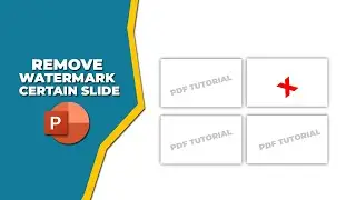 How to remove watermark from certain slide in PowerPoint