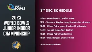 2025 World Bowls Junior Indoor Championship | Mixed Pairs | Qualifying