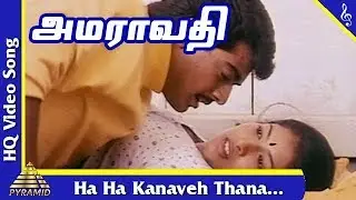 Ha Ha Kanaveh Thana Video Song |Amaravathi Tamil Movie Songs |Ajith Kumar| Sanghavi,|Pyramid Music