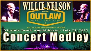 Willie Nelson - Concert Medley - Virginia Beach Amphitheater, July 29, 2025