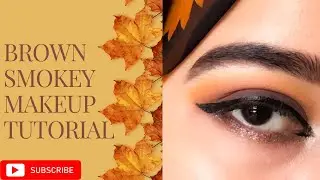Dark brown Smokey makeup tutorial | easy makeup tutorial for beginners #browneyemakeup