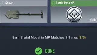 Call Of Duty Mobile Earn Brutal Medal in MP Matches 3 times Task Complete