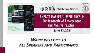 ERRA Webinar on Energy Market Surveillance I