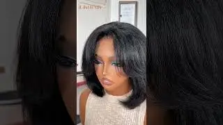 Kinky straight meets face-flattering layers, this blowout bob is just right. 🤩🤩 #ILIKEHAIR