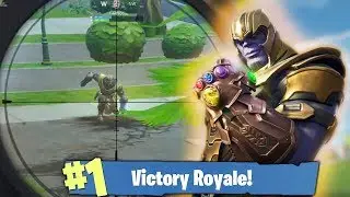 Sniping Thanos! INSANE VICTORY ROYALE! Fortnite Battle Royale