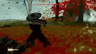 Ghost of Tsushima Duel Under Autumn Leaves