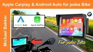 Carpuride W 702 | Apple Carplay & Android Auto f&uuml;r jedes Motorrad zum Nachr&uuml;sten.
