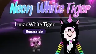 Neon White Lunar Tiger - Adopt me