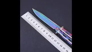 $4 butterfly knife off wish.com review!!