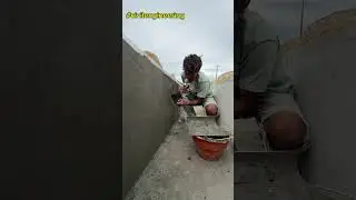 The process of smoothing the block walls is really smooth work‼️#civilengineering #building