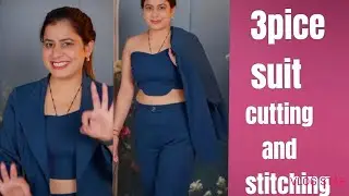 women 3 piece suit cutting and stitching/basic blazer
