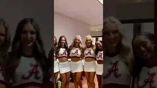 ▶️ Alabama Cheerleaders Hello ❤️🤍 Alabama Crimson Tide SEC College Basketball