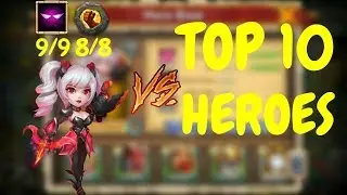 9/9 UP 8/8 BF Dove Keeper Against Top 10 Heroes l Castle Clash