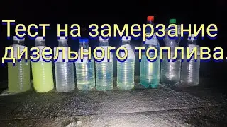 Тест- наблюдение по замерзанию дизельного топлива, при минусовых температурах.