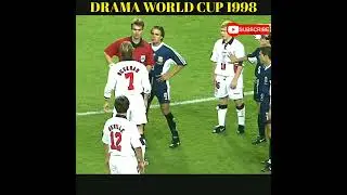 Momen Piala Dunia 1998, Drama kartu merah David Beckham vs Diego Simeone #shorts