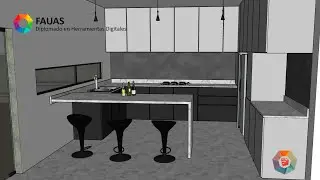 Crear cocina con Sketch Up