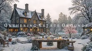 A Quiet Winter Gathering on the Estate Grounds | Dark Academia Ambience