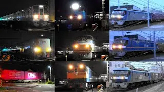 2024,6,25 貨物列車いろいろいっぱい44本 野田新町駅に鳴り渡るモーター音とジョイント音‼ 高浜踏切を爆走する深夜超特急の高速貨物列車たち 211系三岐鉄道譲渡回送も登場します♪