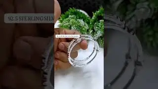 sterling silver kadli bangles #jewelleryinshorts #silverkadali #silverbangles #ytshorts