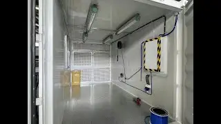 Customized Container paint booth with electric heating fins