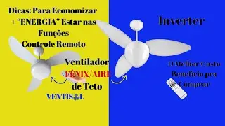 Ventilador de Teto Ventisol F&ecirc;nix/Aires Inverter com Controle Remoto - Sinal de Economia com Energia