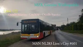 Linia 122 Gorzów Wielkopolski Os. Staszica - Czechów - Os. Staszica MAN NL283 Lion's City #601