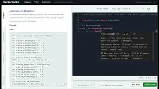 Hackerrank Python Solution #2 Collections - Python: Collections.OrderedDict()