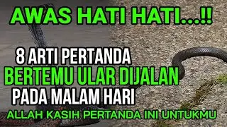 AWAS HATI HATI !! 8 ARTI BERTEMU ULAR DIJALAN PADA MALAM HARI & SIANG HARI, INI PERTANDA DARI ALLAH