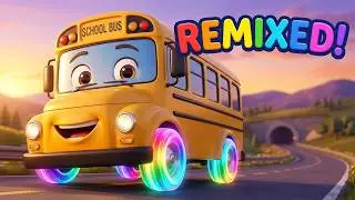 The Wheels on the Wonder Wagon 🚌 | Wheels on the Bus Remix  | ABC Melody Nursery Rhymes & Kids Songs