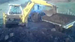 JCB 3CX 1972 Breaking out Rock Scotland