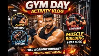 Chest Day Activity Vlog 💪 | Full Workout Routine | Fitness MotivationGym Day Vlog 🏋️&zwj;♂️  | Daily