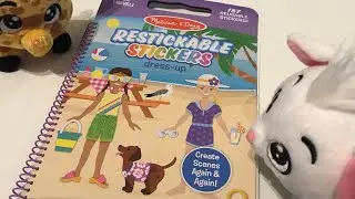Playing with restickable stickers || Dress up paper dolls