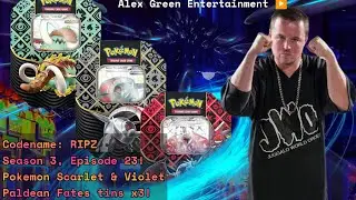 Codename: RIPZ Episode 23! Pokemon Paldean Fates tins x3!