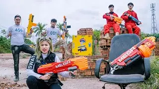 Nerf War Movies : Action S.W.A.T Power Girls Attack Dangerous Prisoners Escape Gang