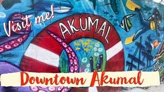 Downtown Akumal City is small, but cute. Riviera Maya Mexico Yucat&aacute;n Peninsula