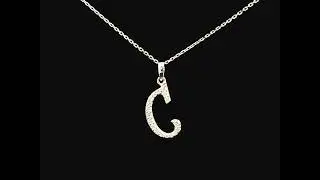 18K Gold Diamond Initial Pendant &ndash; 0.17 Carat Letter Necklace | Personalized Monogram Jewelry