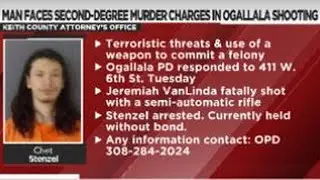 Man faces second-degree murder charges in Ogallala shooting