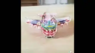 Transparent airplane with gear