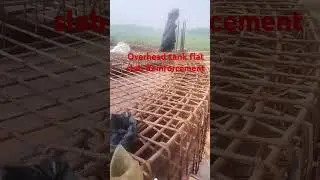 Overhead tank bottom slab/Flat slab reinforcement work in progress