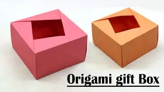 How to Make an Easy Paper Gift Box - Cute Origami Gift Box with Cove