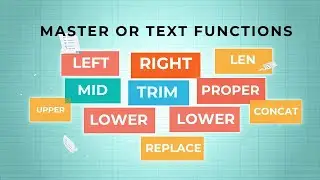 Explain String /Text Function-LEFT, RIGHT, MID() LEN,TRIM,UPPER,LOWER,PROPER,CONCAT,REPLACE
