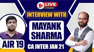 Live Interview with AIR 19 in CA Inter Jan 2021 Exams | CA Inter Live Interview | CA Inter Exam Tips