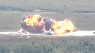 AWESOME footage (and SOUND!) as F-16s DROP LIVE 500lb BOMBS as part of a training exercise!