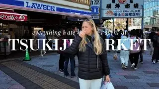 everything i ate & what i spent at tsukiji fish market in tokyo, japan!