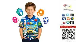 uniformes kinder 2026. Camisas Polo Full Sublimadas para KInder o Escuelas.
