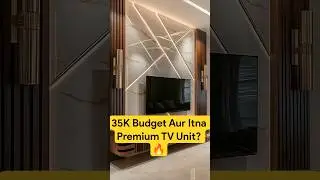 35K Budget Aur Itna Premium TV Unit? 🔥 #asroyaldecor #Luxurytvunit #ModernTVUnit #InteriorDesignIndi
